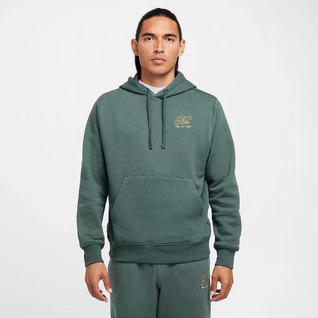 Mens Nike Sportswear Club Fleece Script Logo Pullover Hoodie Product Image