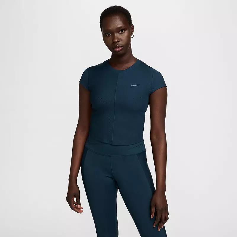 Nike One Fitted Rib Women's Dri-FIT Short-Sleeve Cropped Top Product Image