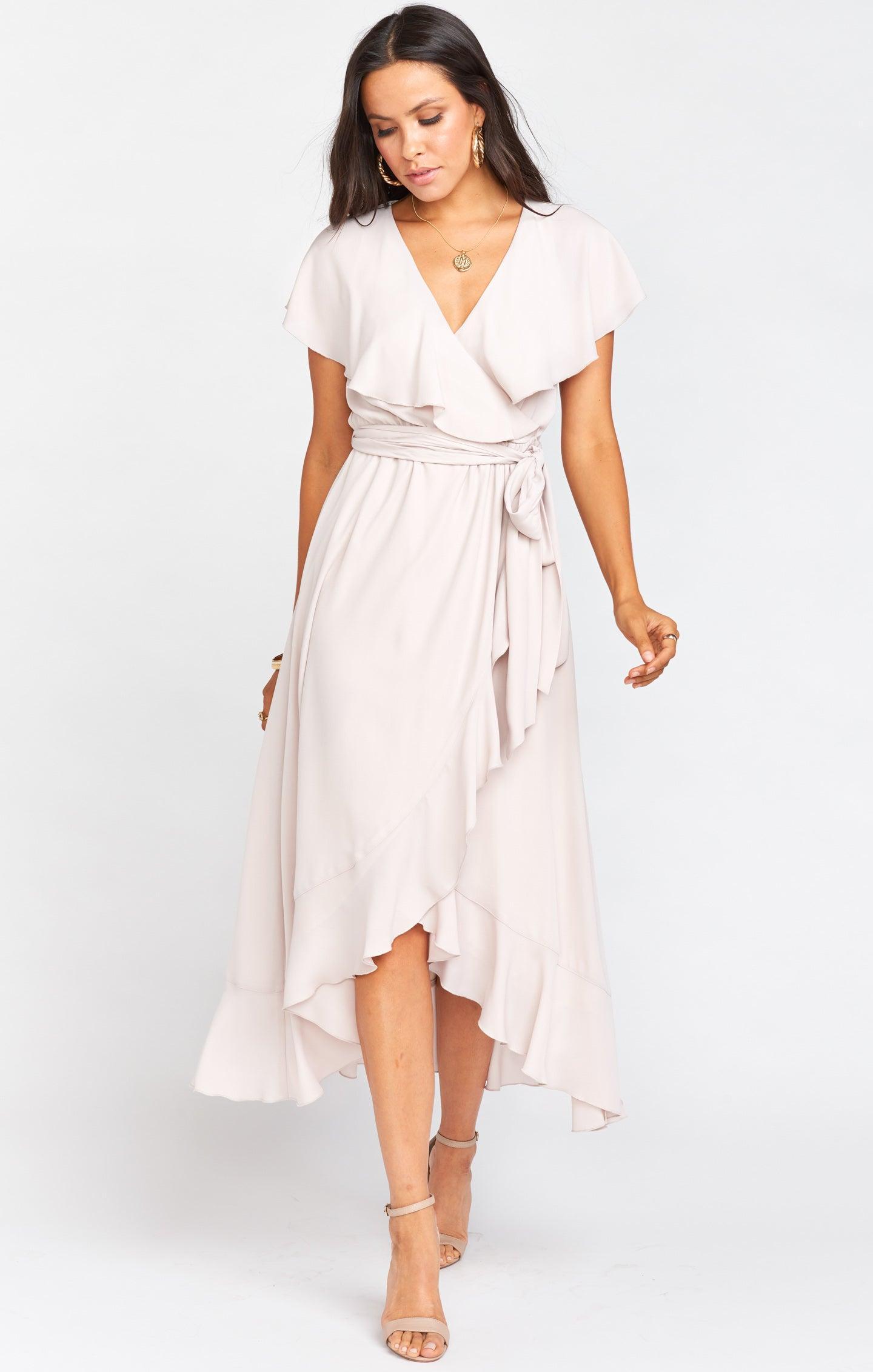 Jess Ruffle Midi Dress ~ Show Me the Ring Crisp Product Image