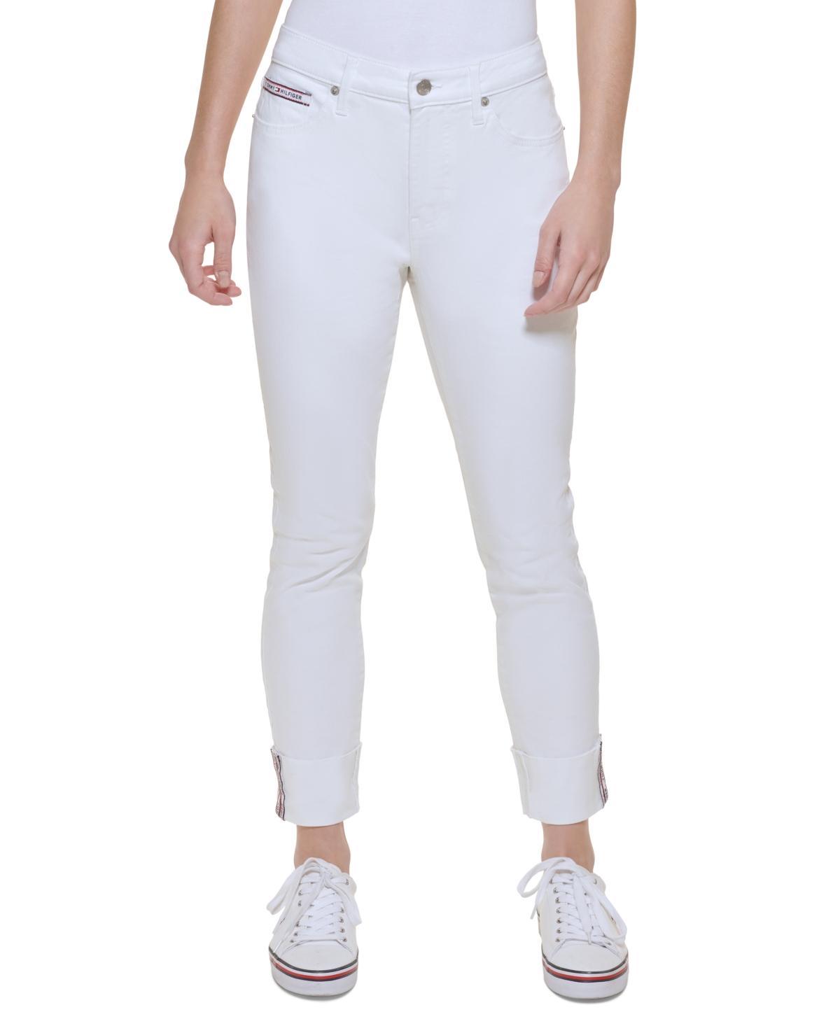 Tommy Hilfiger Womens Tribeca Th Flex Raw-Cuff Skinny Jeans product image