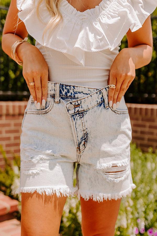 The Lenora High Waist Distressed Shorts product image