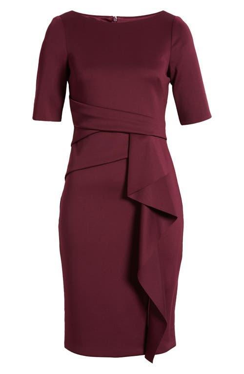 Vince Camuto Waist Tuck Ruffle Skirt Scuba Dress Product Image