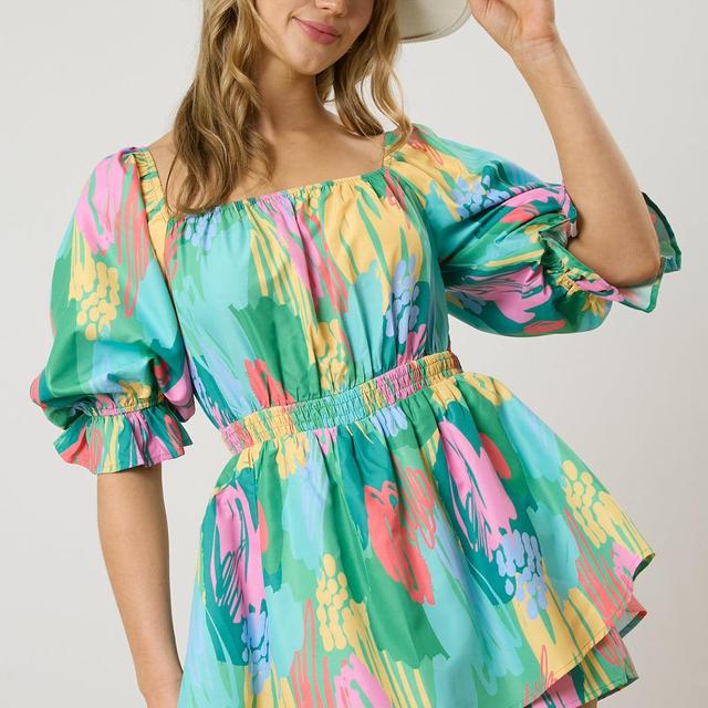 The Brushwork Romper Product Image