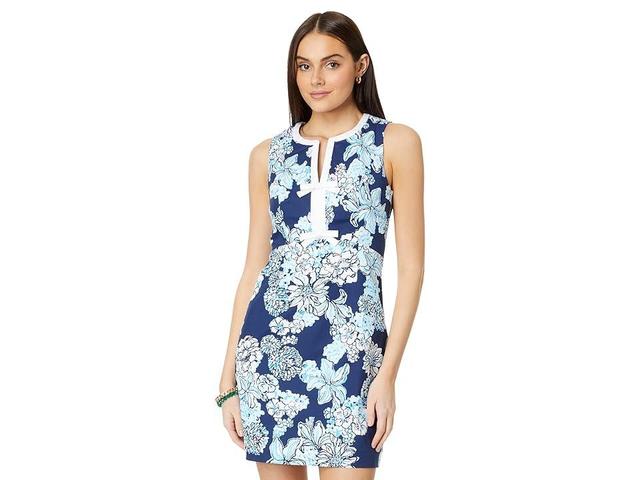 Lilly Pulitzer Aria Stretch Cotton Shift (Low Tide Bouquet All Day) Women's Dress Product Image