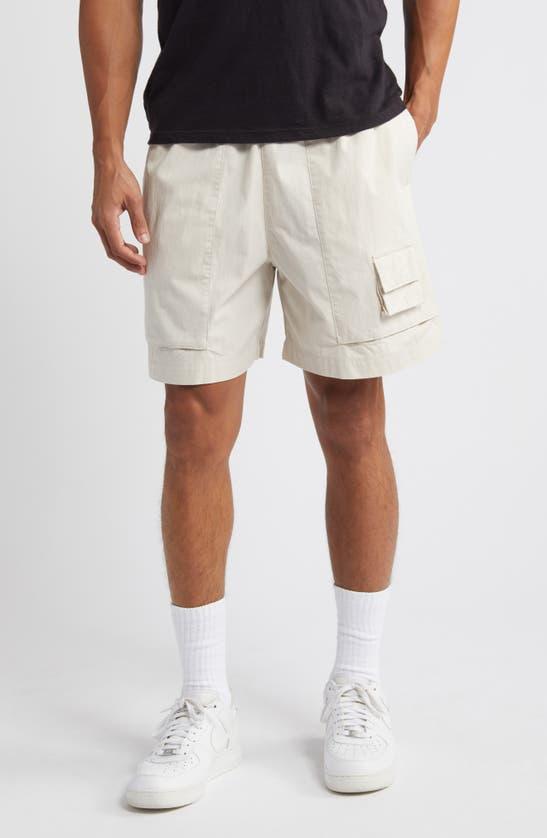 NIKE Life Drawstring Cargo Camp Shorts In Brown Product Image