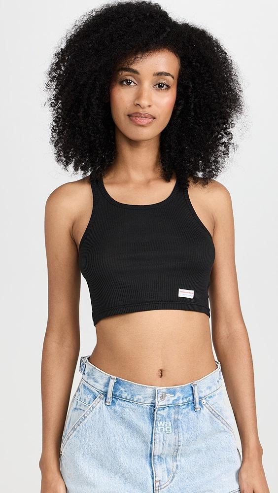 Alexander Wang Womens Cropped Classic Racer Tank | Shopbop Product Image