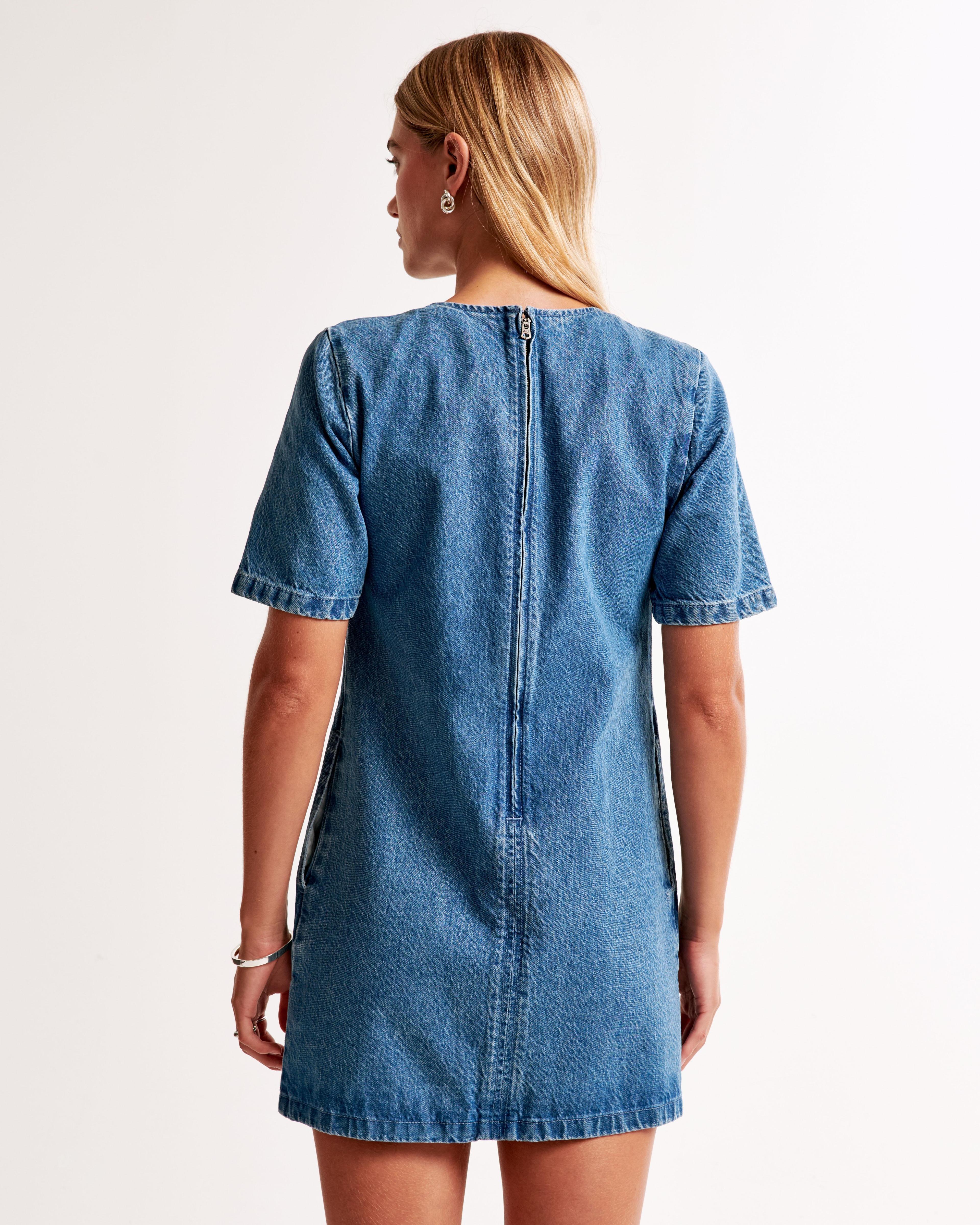 Denim Tee Shift Dress Product Image