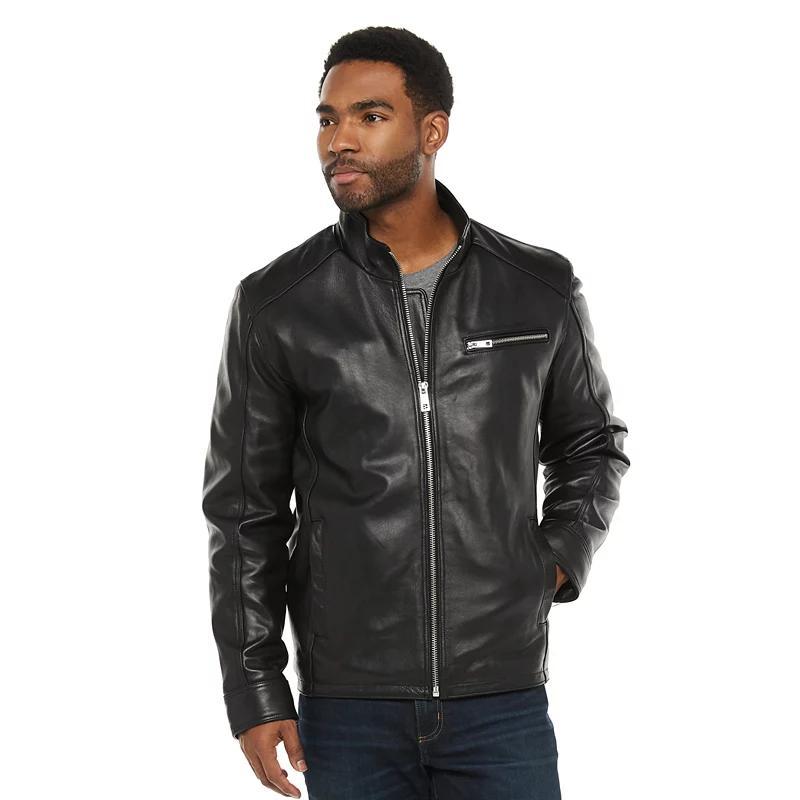 Victory Sportswear Retro Leather Mens Racing Jacket Product Image