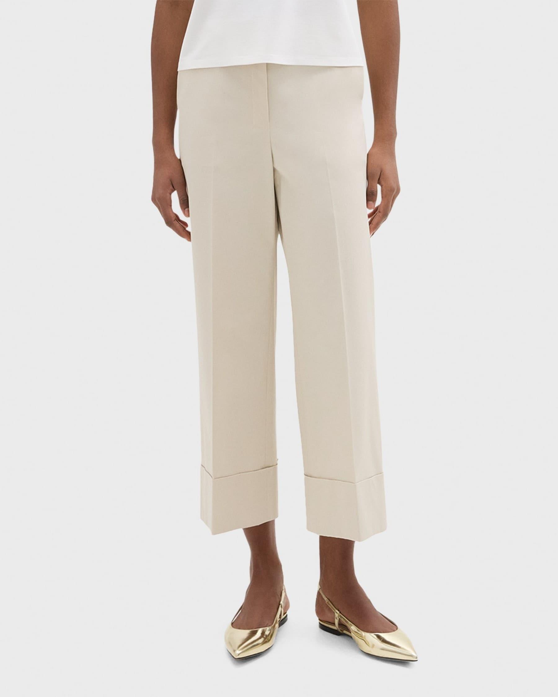 High-Waist Cuff Pant in Organic Cotton Product Image