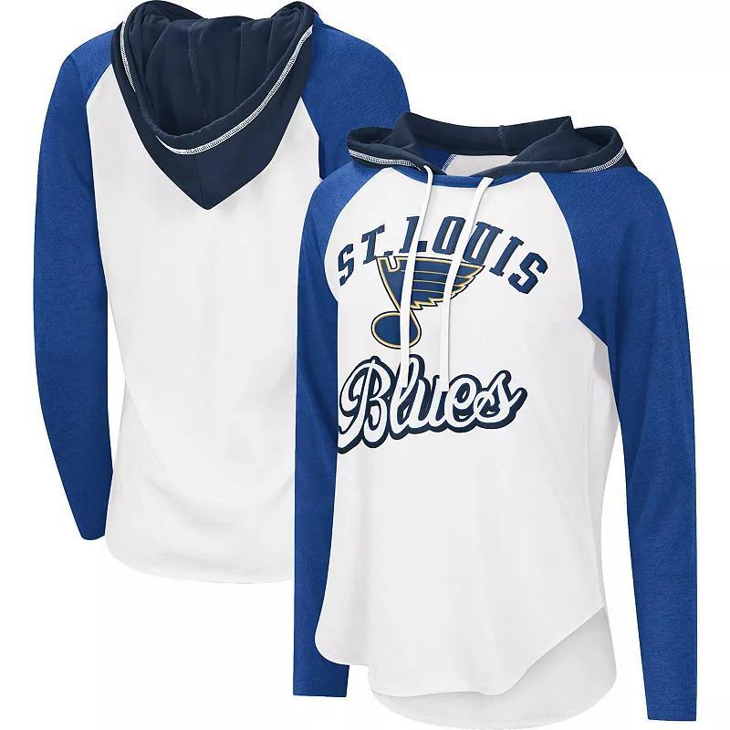 Womens Starter /Blue St. Louis Blues MVP Raglan Hoodie T-Shirt Product Image