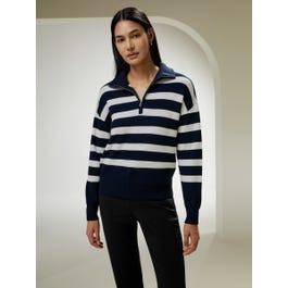 Collared Quarter-Zip Wool Sweater Product Image