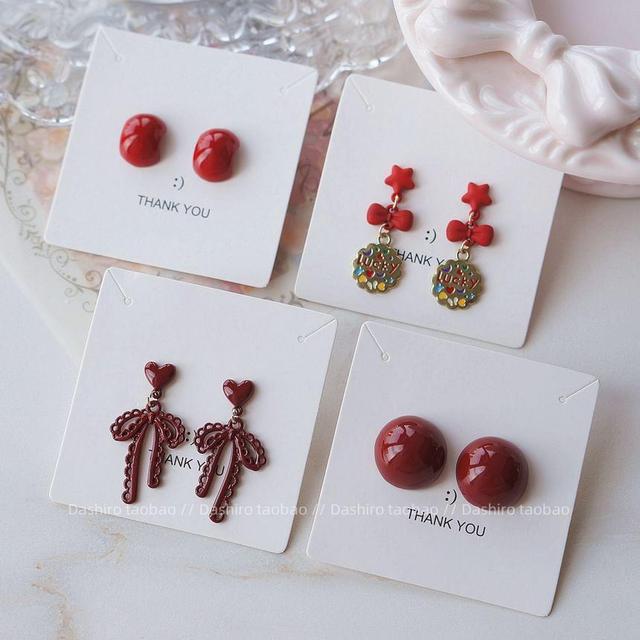 Plain Ear Stud / Bow Drop Earring / Clip-On Earring Product Image