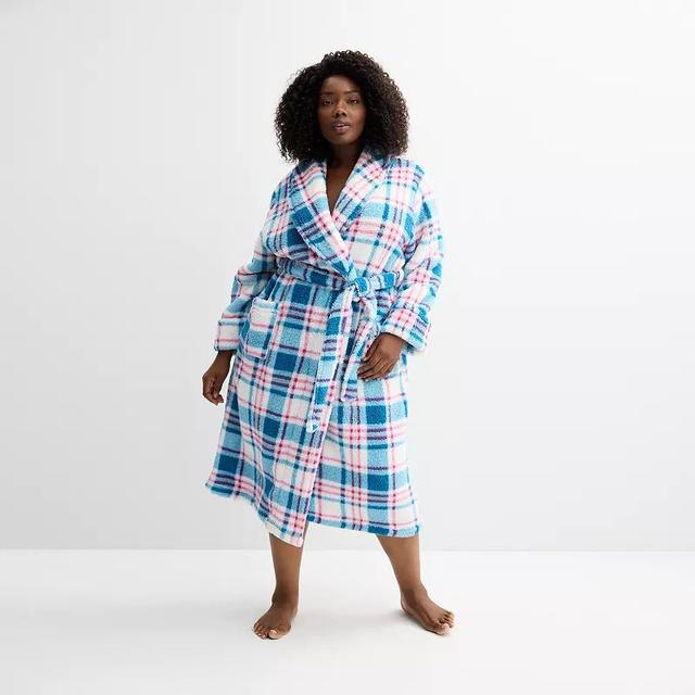 Plus Size Sonoma Goods For Life Long Plush Wrap Robe, Womens Product Image