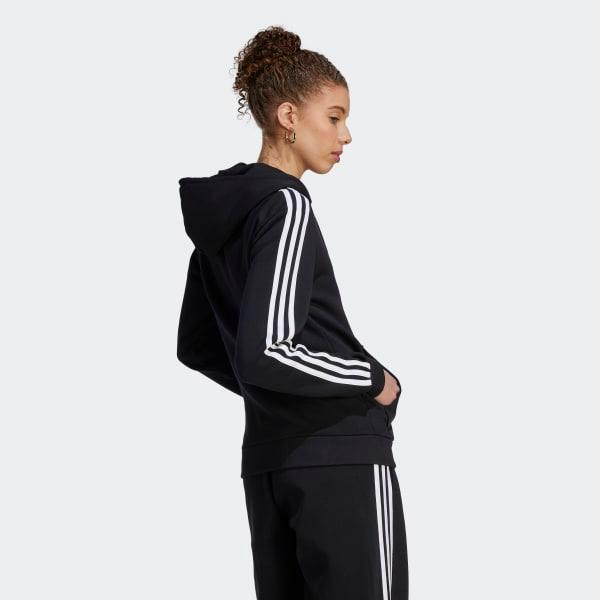 Essentials 3-Stripes Full-Zip Fleece Hoodie Product Image