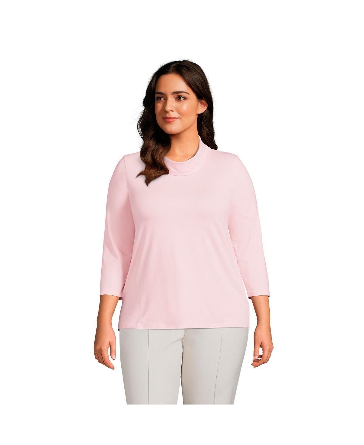 Plus Size Lands End Lightweight Jersey Cowl Neck Top, Womens Product Image