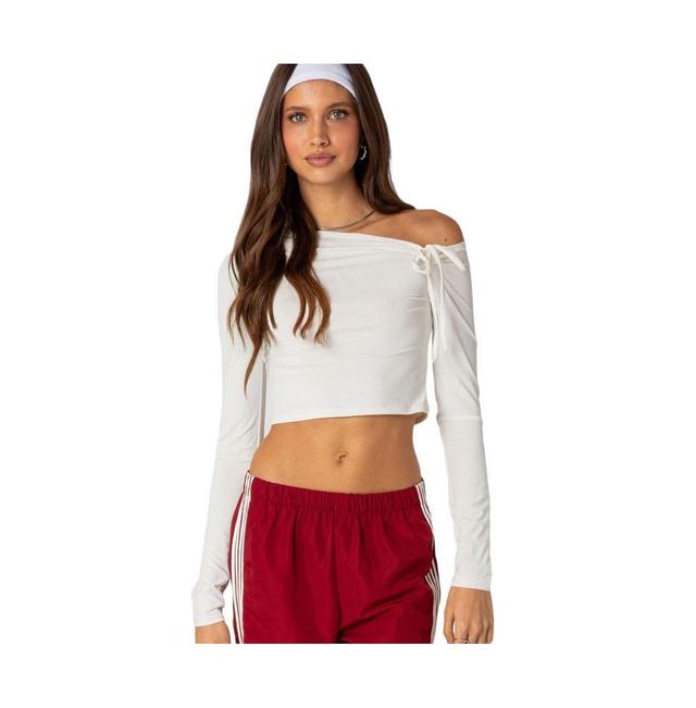 EDIKTED Winona One-Shoulder Crop Top Product Image