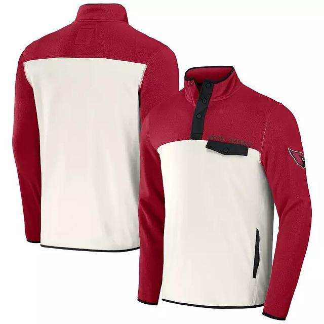 Mens NFL x Darius Rucker Collection by Fanatics Scarlet/Cream San Francisco 49ers Micro Fleece Quarter-Snap Jacket Product Image