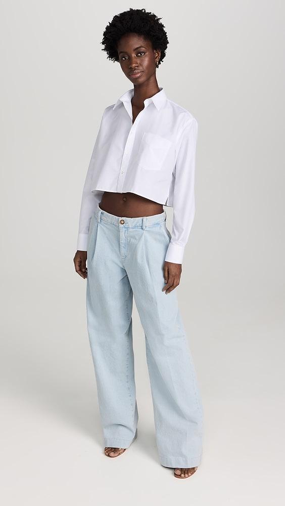 SPRWMN Cropped Button Up | Shopbop Product Image