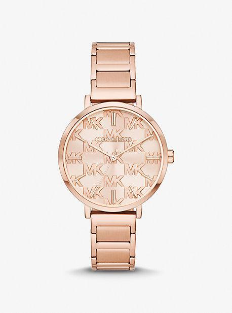 Oversized Pavé Logo -Tone Watch Product Image