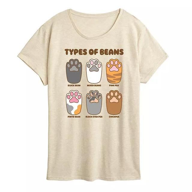 Womens Types Of Cat Beans Graphic Tee Product Image