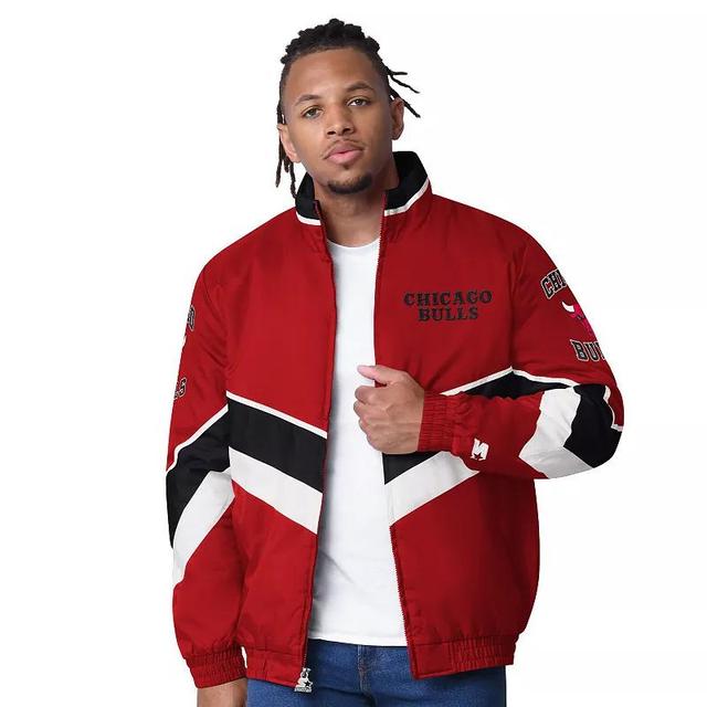 Mens Starter Chicago Bulls Captain Oxford Full-Zip Jacket Product Image