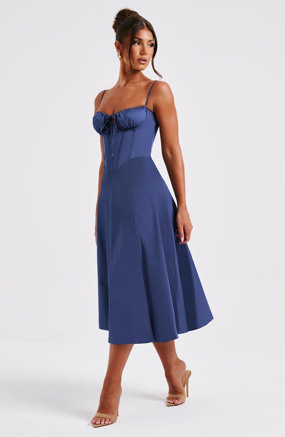 Deanna Midi Dress - Navy Product Image