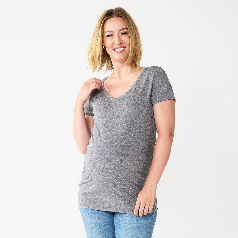 Maternity Sonoma Goods For Life Essential V-Neck Tee, Womens Product Image