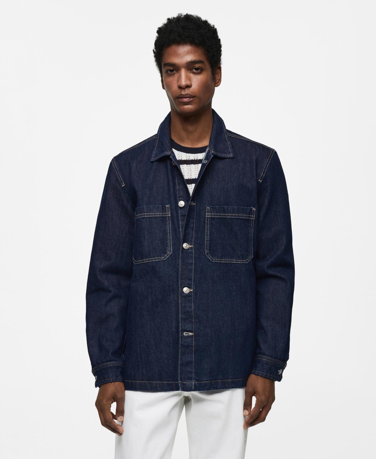 MANGO MAN - Pocket denim overshirt open blueMen Product Image