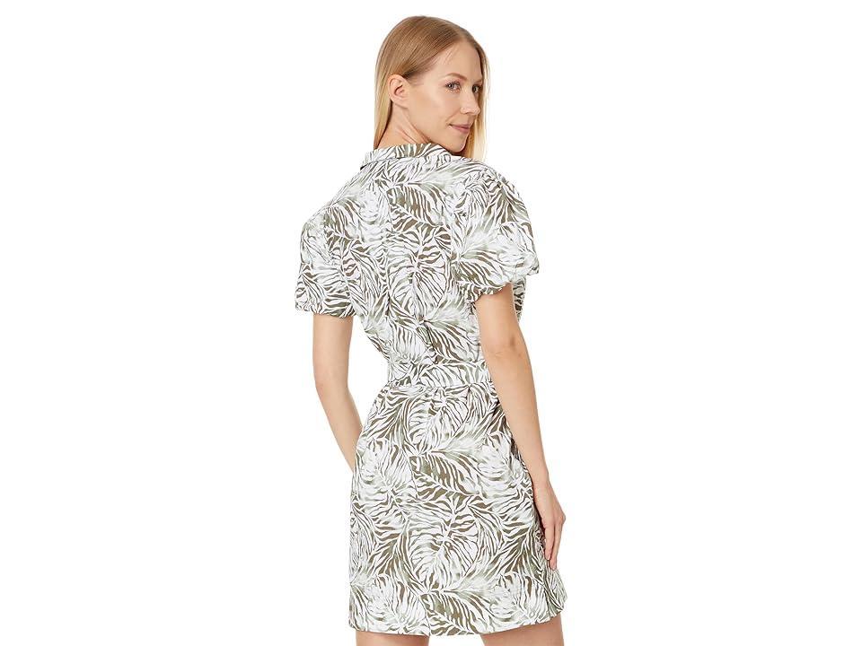 Tommy Bahama Monstera Mirage Puff Slv Dress (Tea Leaf) Women's Dress Product Image