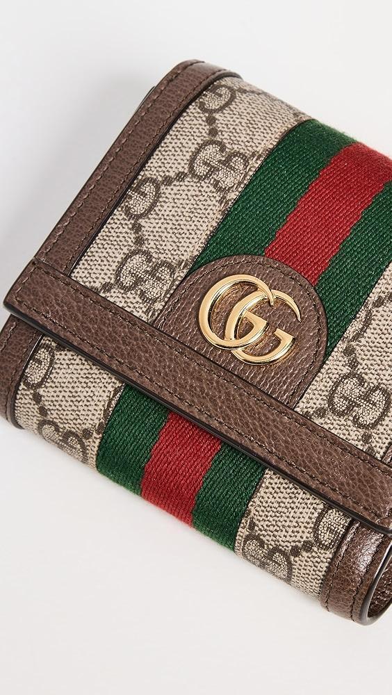 What Goes Around Comes Around Gucci Brown Coated Canvas Ophidia GG Wallet | Shopbop Product Image