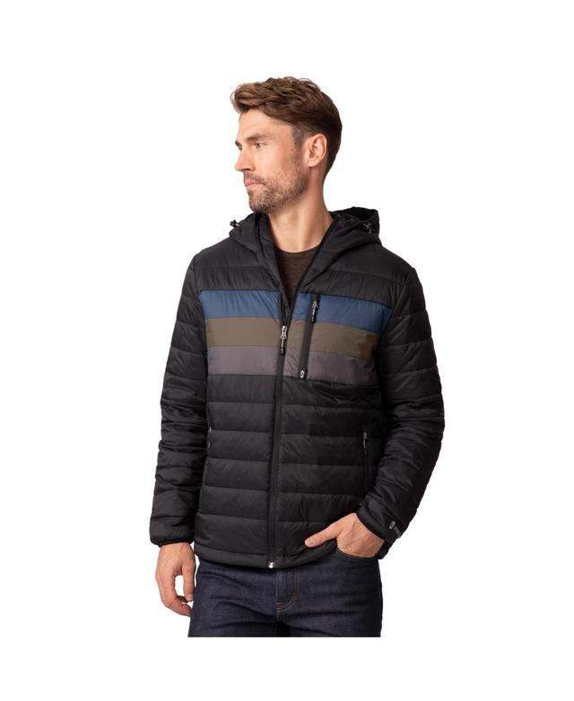 Free Country Mens Tri-Color Hooded Puffer Jacket Product Image