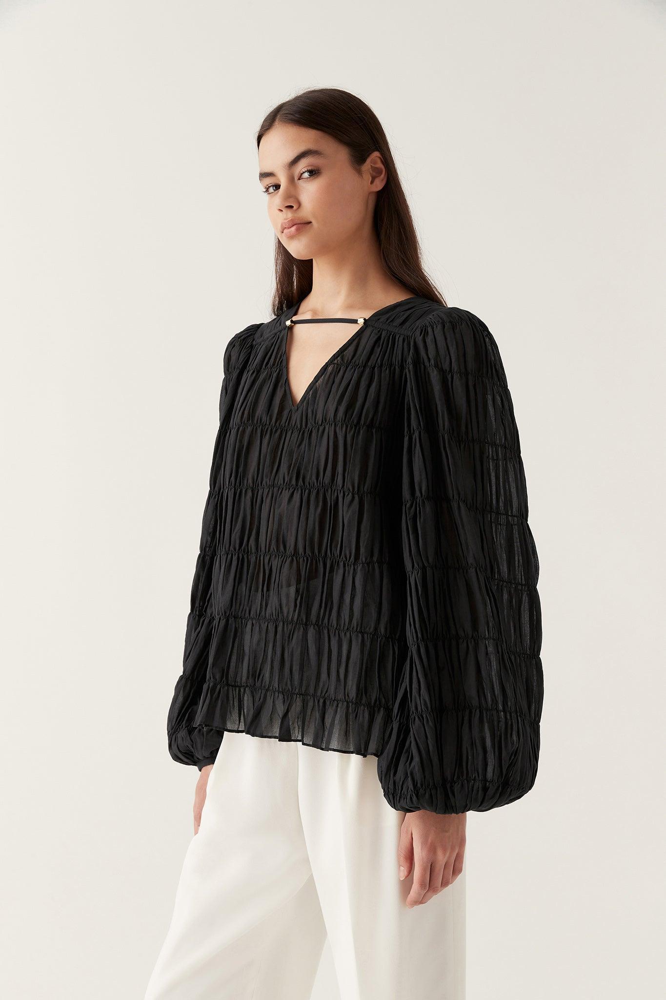 Evelina Ruched Blouse Product Image