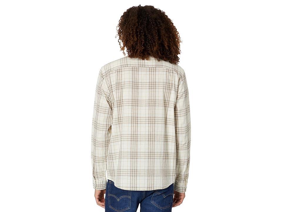 RVCA Neps Plaid Long Sleeve Flannel (Natural) Men's Clothing Product Image