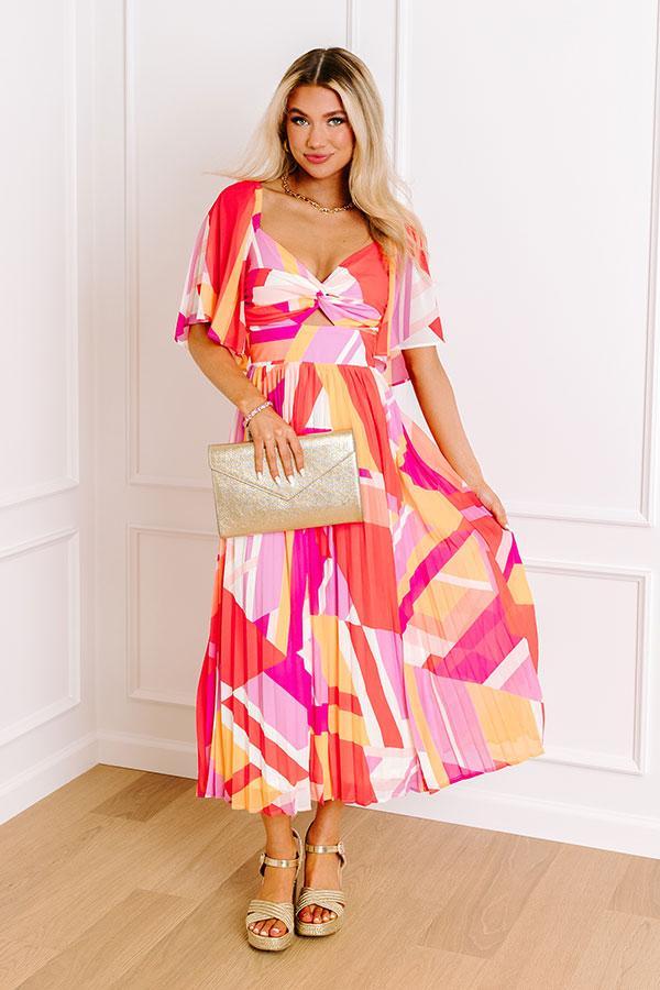 Sunshine and Sorbet Pleated Midi Product Image