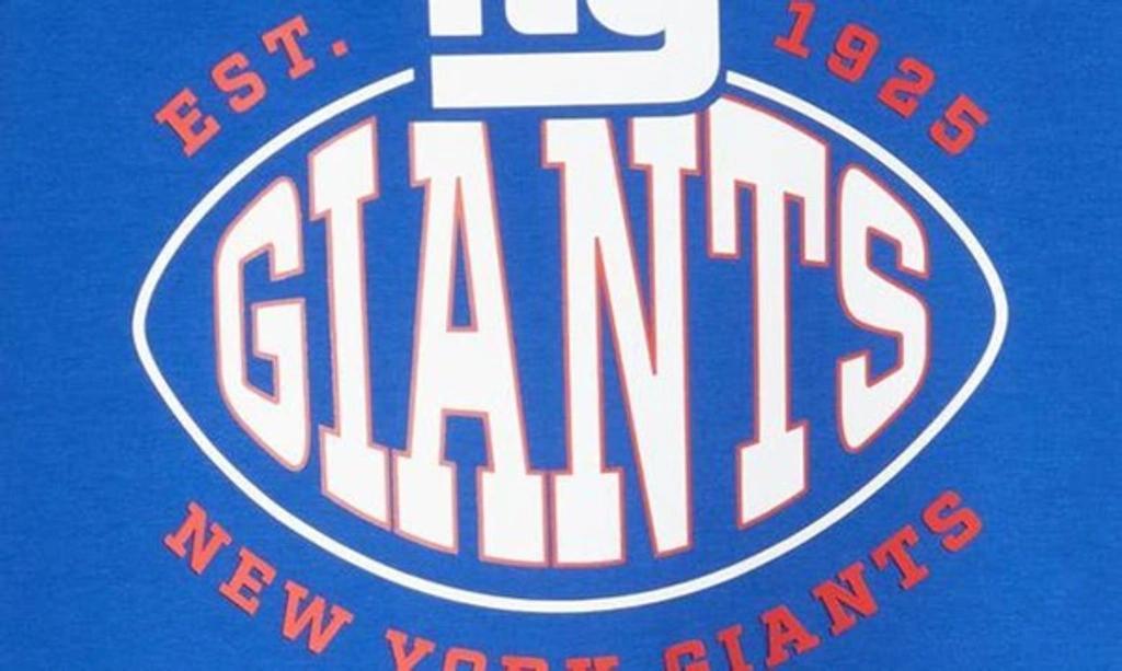 HUGO BOSS Boss X Nfl Cotton-blend Sweatshirt With Collaborative Branding In Giants Blue Product Image