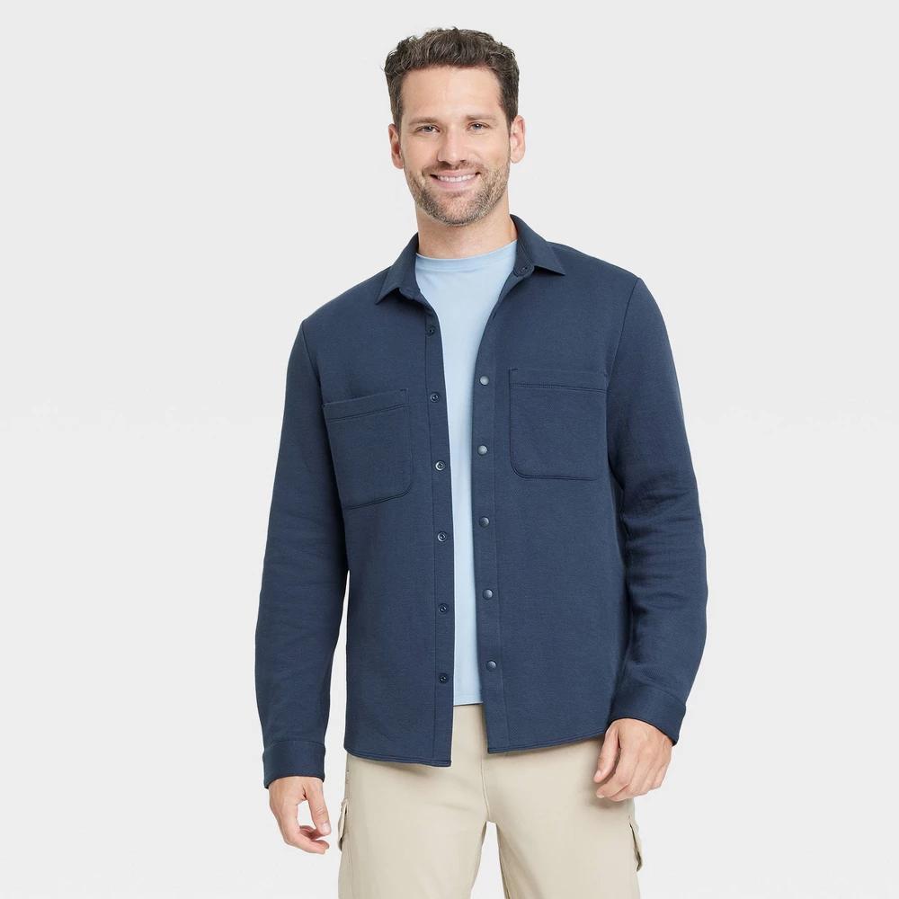 Mens Shirt Jacket - All In Motion Blue L Product Image