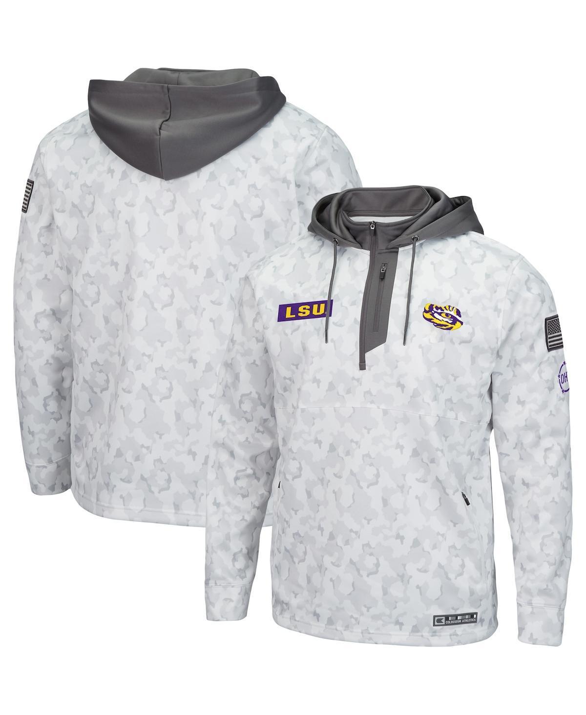 Mens Colosseum Arctic Camo West Virginia Mountaineers OHT Military Appreciation Quarter-Zip Hoodie Product Image