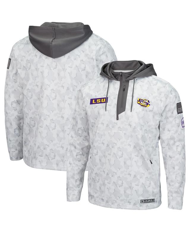 Mens Colosseum Arctic Camo Lsu Tigers Oht Military-Inspired Appreciation Quarter-Zip Hoodie Product Image