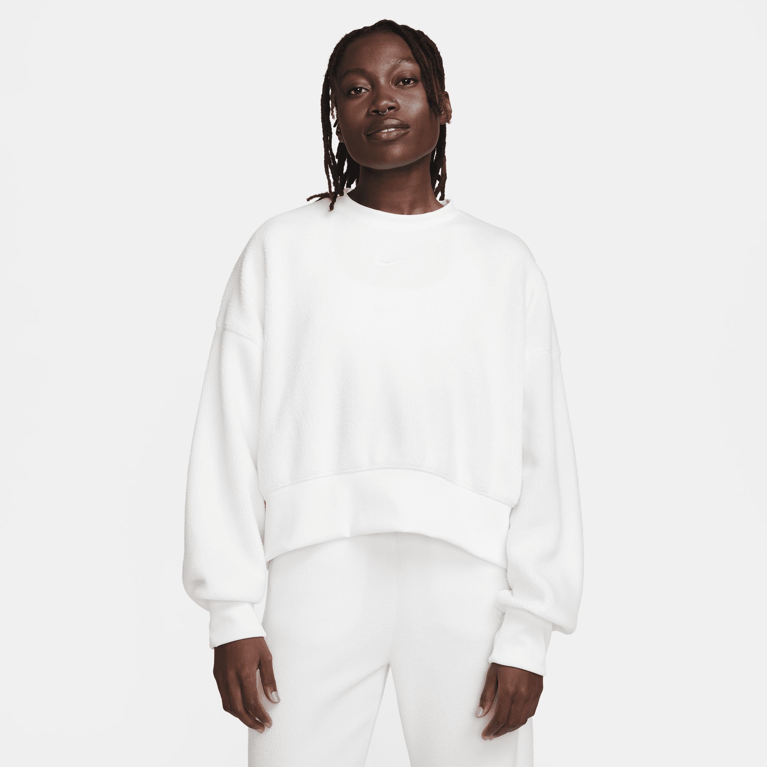 Women's Nike Sportswear Plush Oversized Crew-Neck Mod Crop Sweatshirt Product Image