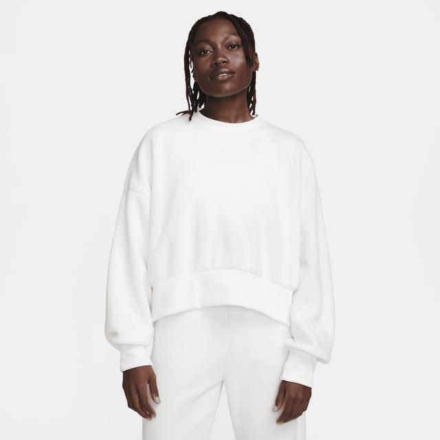 Women's Nike Sportswear Plush Oversized Crew-Neck Mod Crop Sweatshirt Product Image