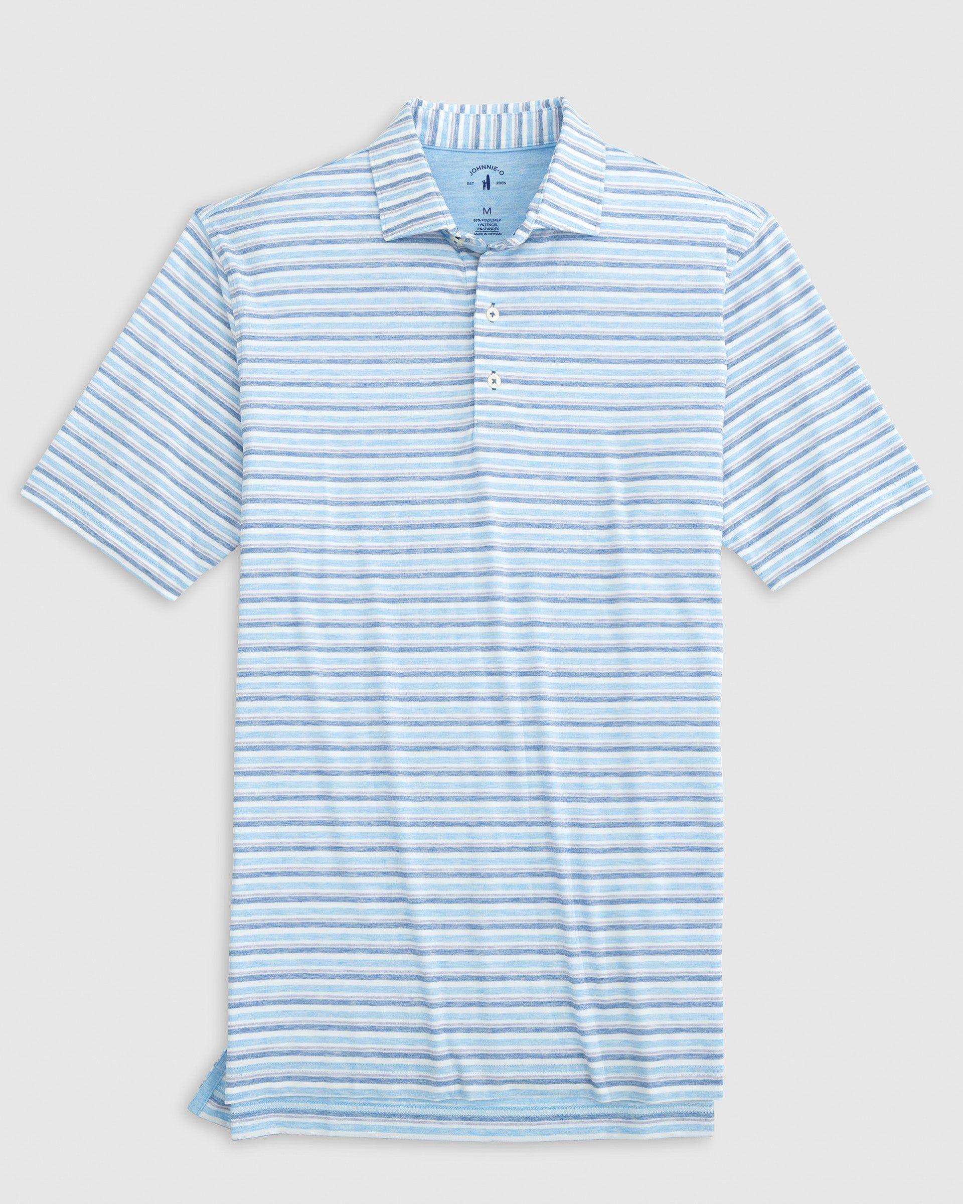 johnnie-O Malcom Striped Top Shelf Performance Polo Product Image