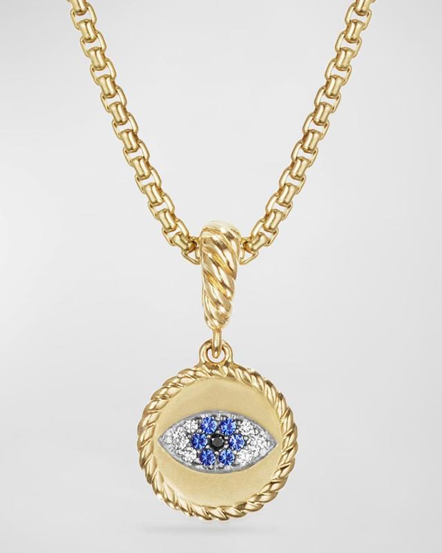 Womens Cable Collectibles Evil Eye Amulet in 18K Yellow Gold with Diamonds Product Image