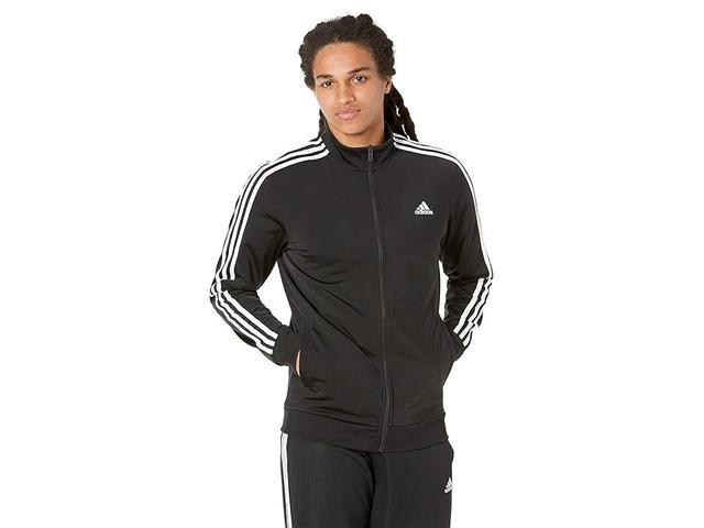 adidas Essentials Warm-Up 3-Stripes Track Jacket Black S Mens Product Image