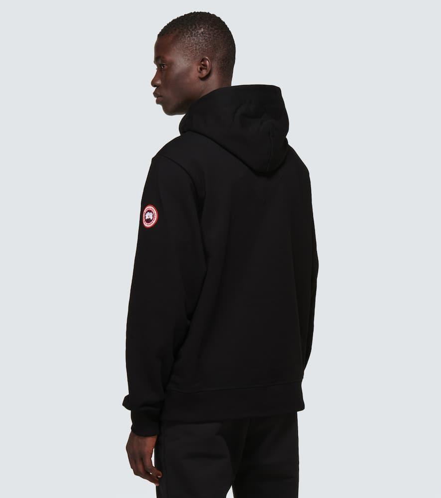 CANADA GOOSE Huron Relaxed-fit Cotton-jersey Hoody In Black Product Image