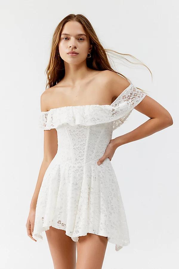 Kimchi Blue Lilly Lace Corset Mini Dress Womens at Urban Outfitters Product Image