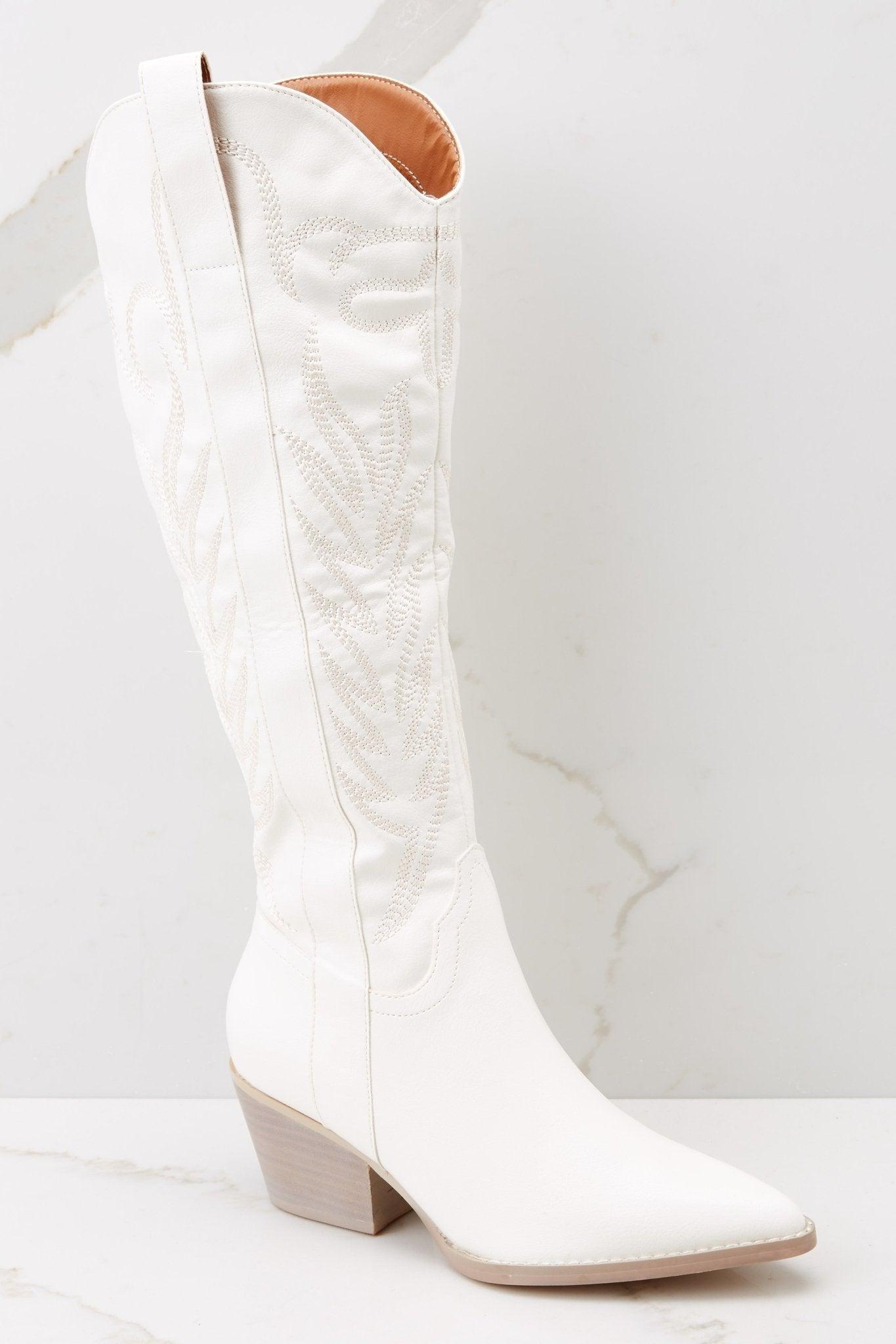 Bring The Sass White Boots Product Image