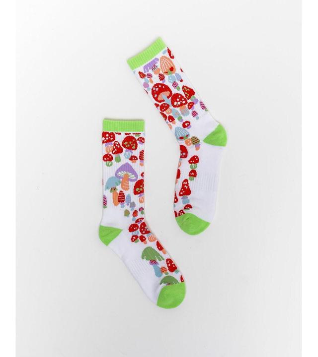 Sock Candy Womens Mushroom Forest Tennis Crew Sock Product Image