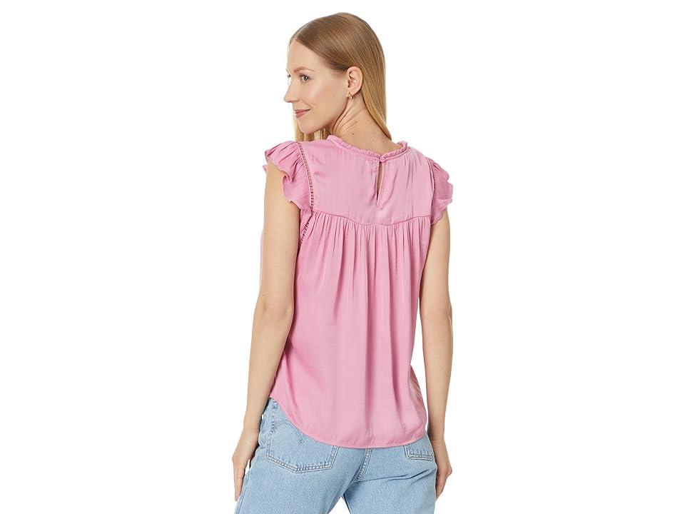 Liverpool Los Angeles Openwork Detail Flutter Sleeve Top Product Image