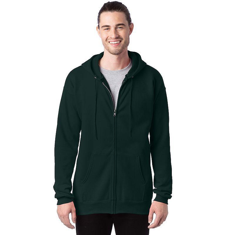 Mens Hanes Ultimate Fleece Full-Zip Hoodie Dark Brown Product Image