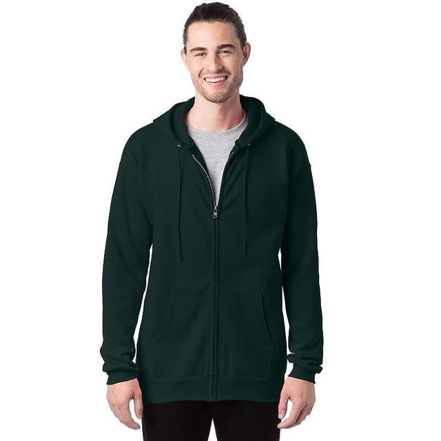 Hanes Ultimate Mens Full-Zip Heavyweight Fleece Hoodie Black 3XL Product Image